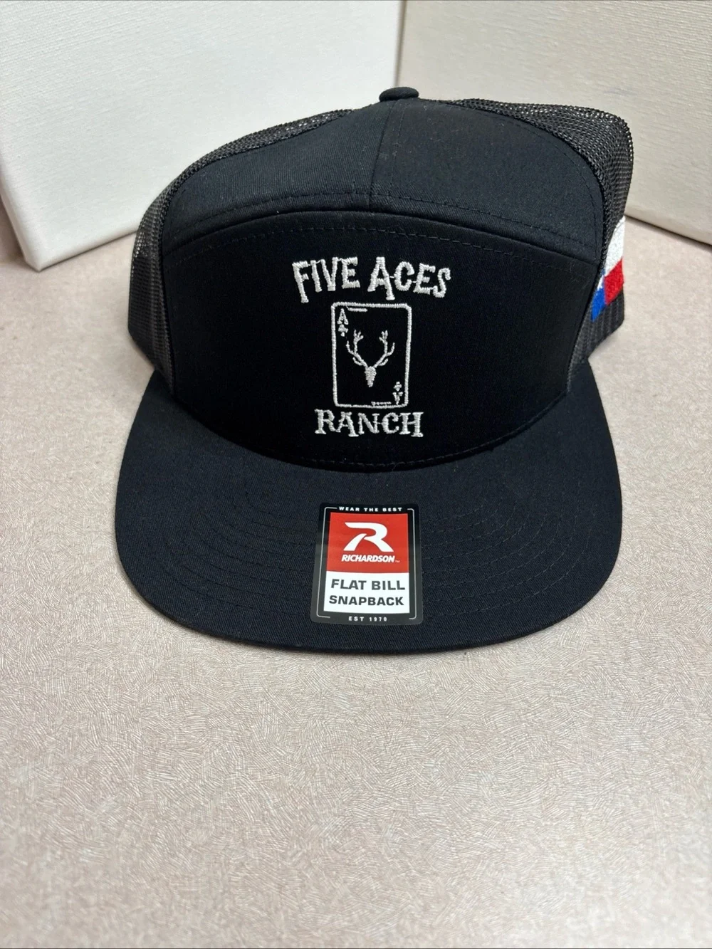 Texas Five Aces Ranch Lone Star State Cowboys Trucker Hat Cap Mesh Richardson